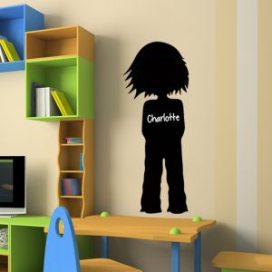 Sticker ardoise Silhouette petite fille