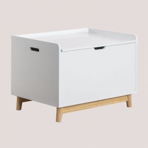 Coffre À Jouets En Bois Tom Kids Blanc