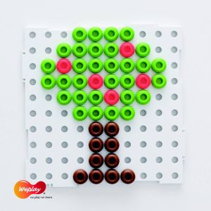 Eduplay Tiges de haricots 2D-3D We Play, 180 &eacute;l&eacute;ments &agrave; fixer