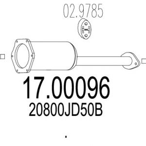 MTS Sportartikel Filtre à particules / à suie, échappement : 1700096