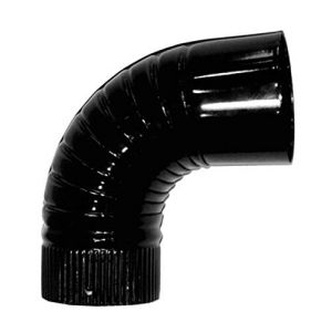 Wolfpack 22011115 Coude maill&eacute; Noir Po&ecirc;le de 130 mm 90