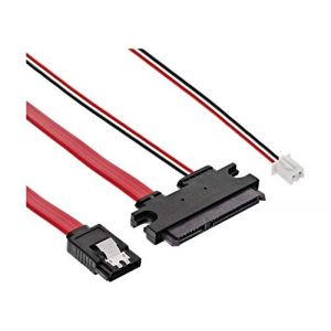 Inline SATA Anschlusskabel f&uuml;r Banana Pi, mit Daten- und Stromanschluss, 0,35m