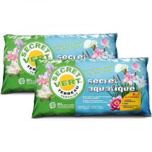 Image de Secret vert Terreau bio pour plantes aquatiques 20L (Lot de 2).