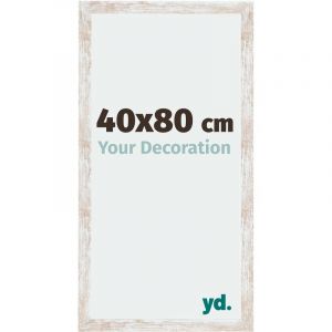 Image de Your Decoration - 40x80 cm - Cadres Photo en mdf Avec Verre acrylique - Anti-Reflet - Excellente Qualité - White Wash - Cadre Decoration Murale