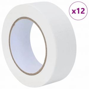 VidaXL Rubans de masquage pour peintre 12 pcs Blanc 38mm x 50m Papier