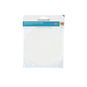 Kitchen craft Anti-adhésif sulfurisé papier sulfurisé 20 cm (20,3 cm) – Round (lot de 100), papier, Blanc, 20 x 20 x 0.1 cm