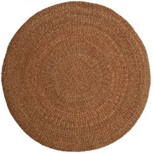 Aubry Gaspard Tapis rond en jonc de mer naturel Siz Diamètre 150cm