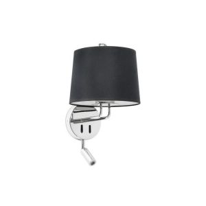 Faro Applique Montreal Noir Chrome 1x15W E27 LED