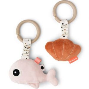 Done by Deer Lot de 2 jouets d'éveil à suspendre Wally rose