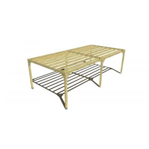 Pergola bois labellis&eacute;e FSC &bull; 8m x 4m &bull; ind&eacute;pendante &bull; sens largeur.