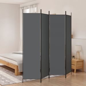 VidaXL Cloison de séparation 4 panneaux Anthracite 200x200 cm Tissu