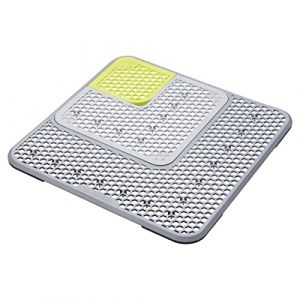 Kitchencraft Set of 3 tapis de protection réglables pour éviers of en plastique, 30,5 x 30,5 cm, couleur gris/vert