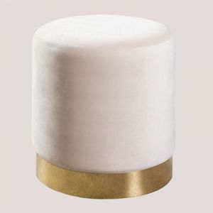 Pouf Rond En Velours Flikez