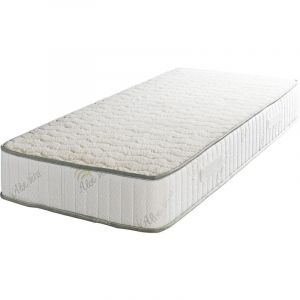 King Of Dreams Super Matelas 140x190 Très Ferme Mousse Poli Lattex Indéformable Face Laine Merinos 100% Tissu à l'Aloé Vera 23 cm