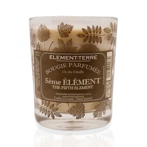 Élément-Terre Bougie Parfumée 200 Grammes, 50 Heures Parfum 5ème Elément