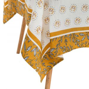 Nappe Emma moutarde 150x150 cm Amadeus