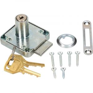 KOTARBAU Serrure de meuble 42 x 42 mm avec 2 clés Argenté