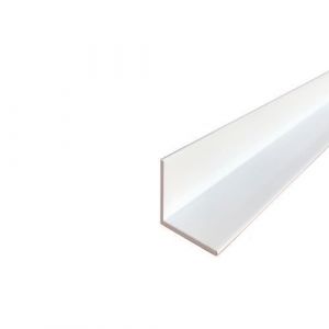 Homewell - Cornière en aluminium 25mm x25mm x1.3mm, lg 1000mm (Laqué blanc)