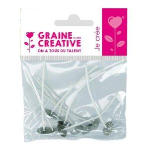 Graine Créative 30 mèches à bougie sur pied 7 cm