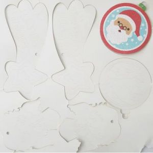 Graine Créative Lot de 5 Planches Carte sable Noël, 30 x 30, 6 formes, à utiliser : sable, pailettes