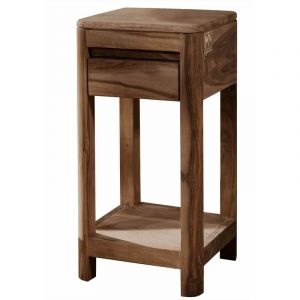 Massivmoebel24 - Table d'appoint 30x30 Palissandre teinté Smoked cherry toronto 112 - marron