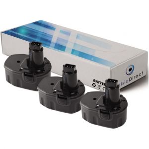 Visiodirect Lot de 3 batteries pour Black et Decker 331K2 perceuse sans fil 3300mAh 12V