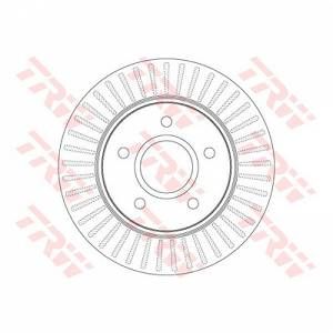 Image de Trw Jeu de 2 disques de frein DF6253S d'origine