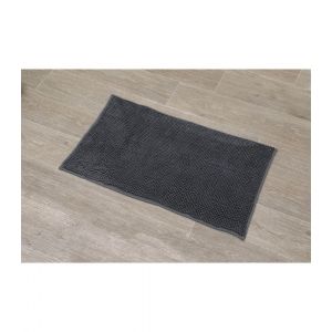 Tendance Tapis de salle de bain Gris foncé en Microfibre Boules 45 x 75 cm - Gris anthracite