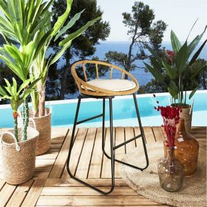 Image de Tabouret de Bar Design "Surabaya" 92cm Naturel Prix