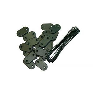 Image de Maillestore - Kit de fixation Brise-vue - Lot de 5 kits (26 pastilles + 4m de fil par kit) Vert Lot de 5 kits - Vert
