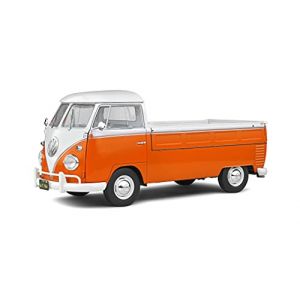 Image de Solido Voiture Miniature de Collection 1-18 - VOLKSWAGEN T1 Pick up - 1950 - White / Orange - 1806701