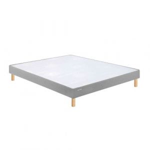 Bultex Sommier confort ferme vigoroso deco 130x190 Chiné gris clair - Blanc