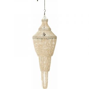 Lampe Suspension Coquillage "Daisy" 176cm Naturel Prix
