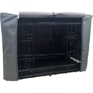 MaxxPet Housse pour cage à chien 78x48x56 cm - Housse de banc - Housse de caisse pour chien - Noir