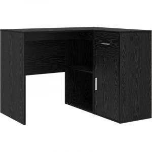 VidaXL Bureau D'angle En Chêne Noir 102x88x75 Cm En Bois D'ingénierie