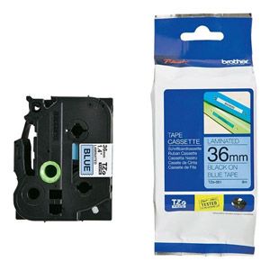 Brother TZe-561 - Ruban lamin&eacute; noir sur bleu (3,6 cm x 8 m)