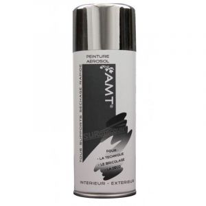 Bombe de peinture - AMT - Chrome - 330ml - R&eacute;sistante aux intemp&eacute;ries - Pour int&eacute;rieur et ext&eacute;rieur