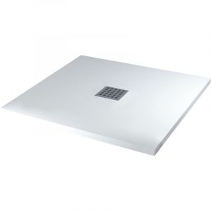 Image de Aqua+ ONDEE - Receveur NOLA - D&eacute;coupable - 90x90cm - R&eacute;sine - Blanc - Extra-plat