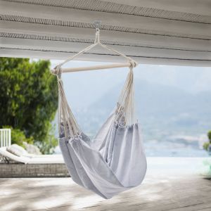 Fauteuil Suspendu Chaise de Hamac Rotatif à 360° Jusqu'à 150 kg pour Intérieur et Extérieur Lilas