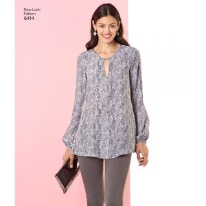 New Look Patterns Tunique et Top avec décolleté Variations Taille : A (8–10–12–14–16–18–20), 6414