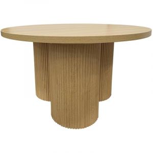 Oviala Table basse ronde 80 cm scandinave bois clair