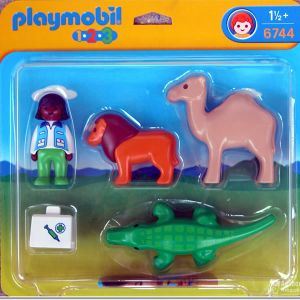 Playmobil 6744 - 1.2.3 : Vétérinaire + animaux sauvages