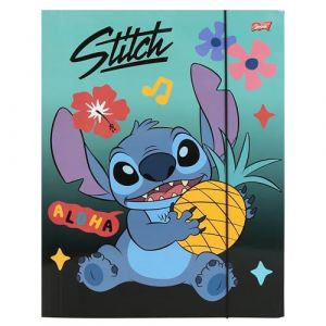 Chemise à élastique colorée DISNEY Stitch pour enfants dossier scolaire dossier de bureau chemise pour documents A4