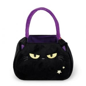 Legami Sac pour Halloween Des bonbons ou un sort, Black Kitty, sac à bonbons, sac à friandises, en tissu souple pliable, avec poignée, 20 x 35 x 3 cm