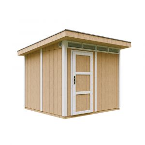 Abri de jardin à base de bois en panneaux LP SmartSide 6 m² - Abri de jardin avec sol et tuiles bitumineuses L294xL279xH237 cm - Abri de jardin Timbela M903- Couleur de peinture HARVEST HONEY