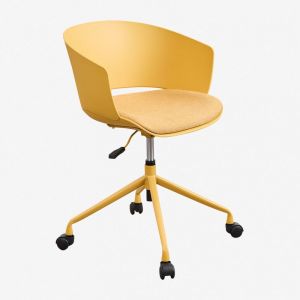 Chaise de bureau Morgana avec roulettes SKLUM Jaune Albero