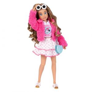 Jakks Pacific Disney ILY 4EVER Disney 100 - Poupée inspiré des Minnie Dolls 30 cm avec 13 points d'articulation - Comprend 2 tenues complètes à mélanger et à assortir + 1 bague Mickey Mouse pailletée - Dès 6 ans