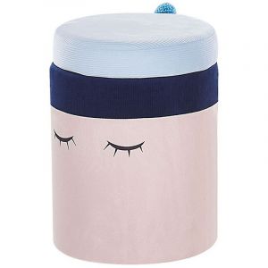 Image de Beliani Pouf coffre en velours rose SUSANNA