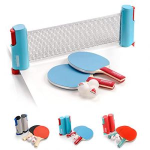 Image de Meteor Ensemble de Tennis de Table 170 cm rétractable instantané pour Raquettes de ping-Pong avec Filet et 3 balles pour débutants et Professionnels