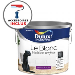 Dulux Valentine Duluxvalentine - Peinture + accessoires Finition Parfaite Velours Blanc 10 l - Blanc